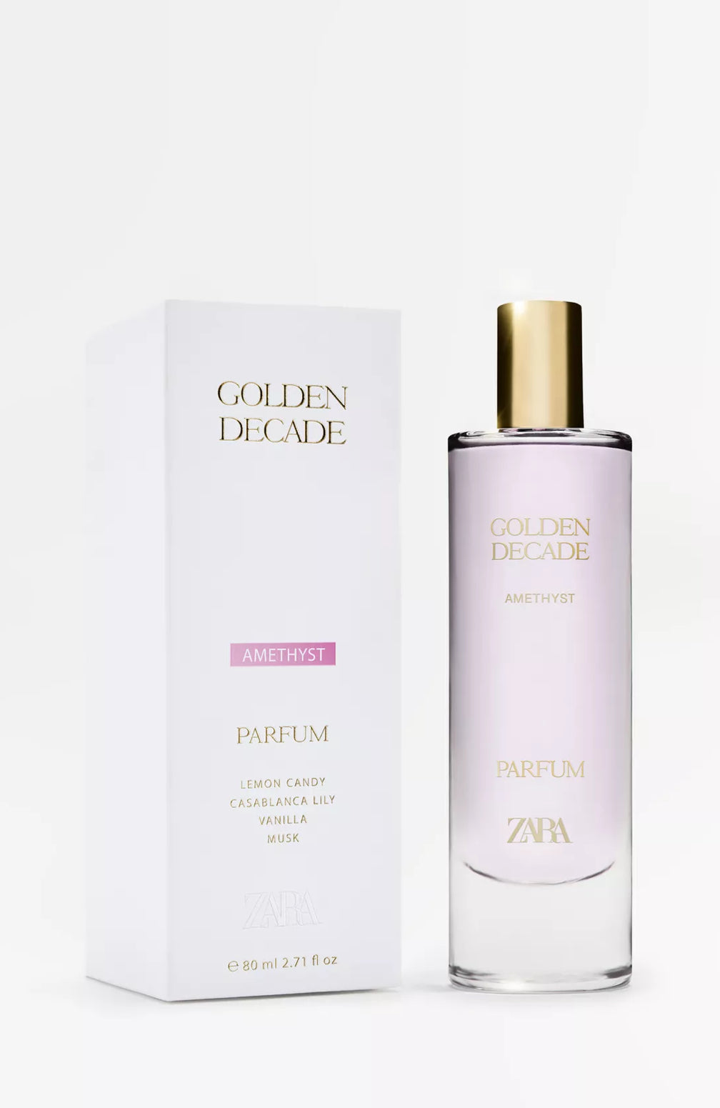 ZARA golden decade améthyste