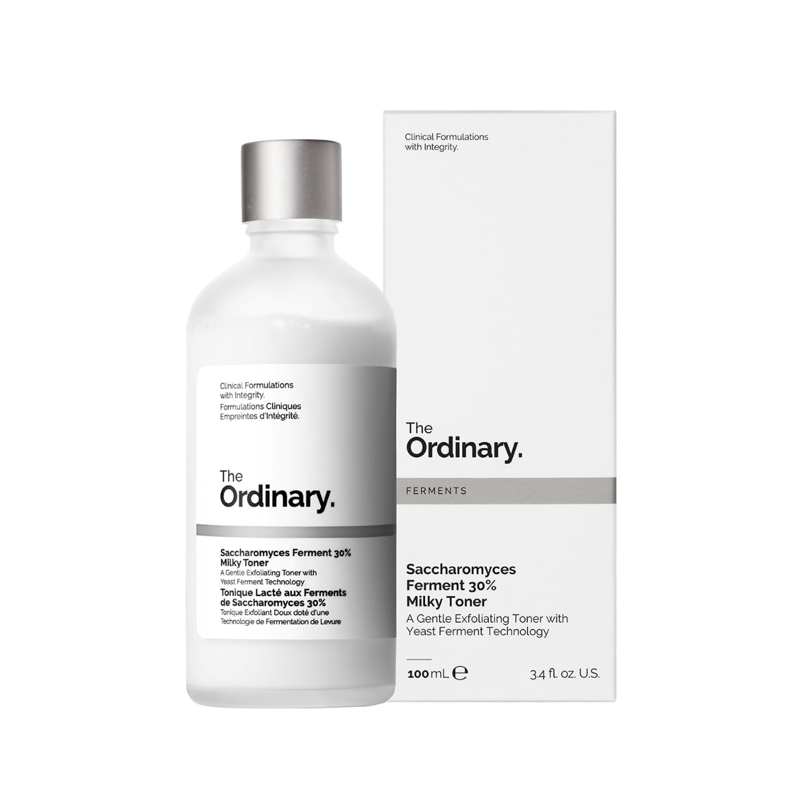 THE ORDINARY tonique lacté aux fermements de saccharomyces 30% , tonique exfoliant doux