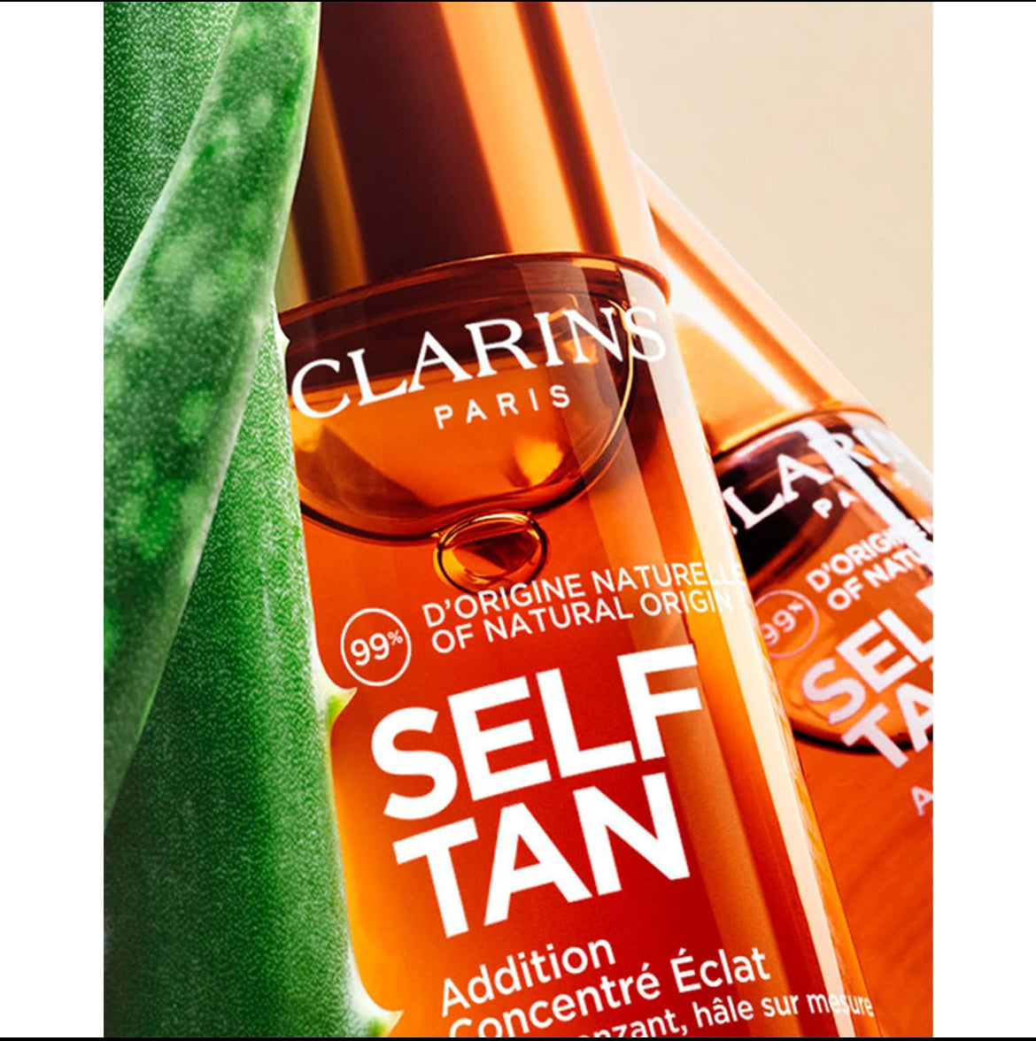 CLARINS addition concentré éclat visage , auto-bronzant visage