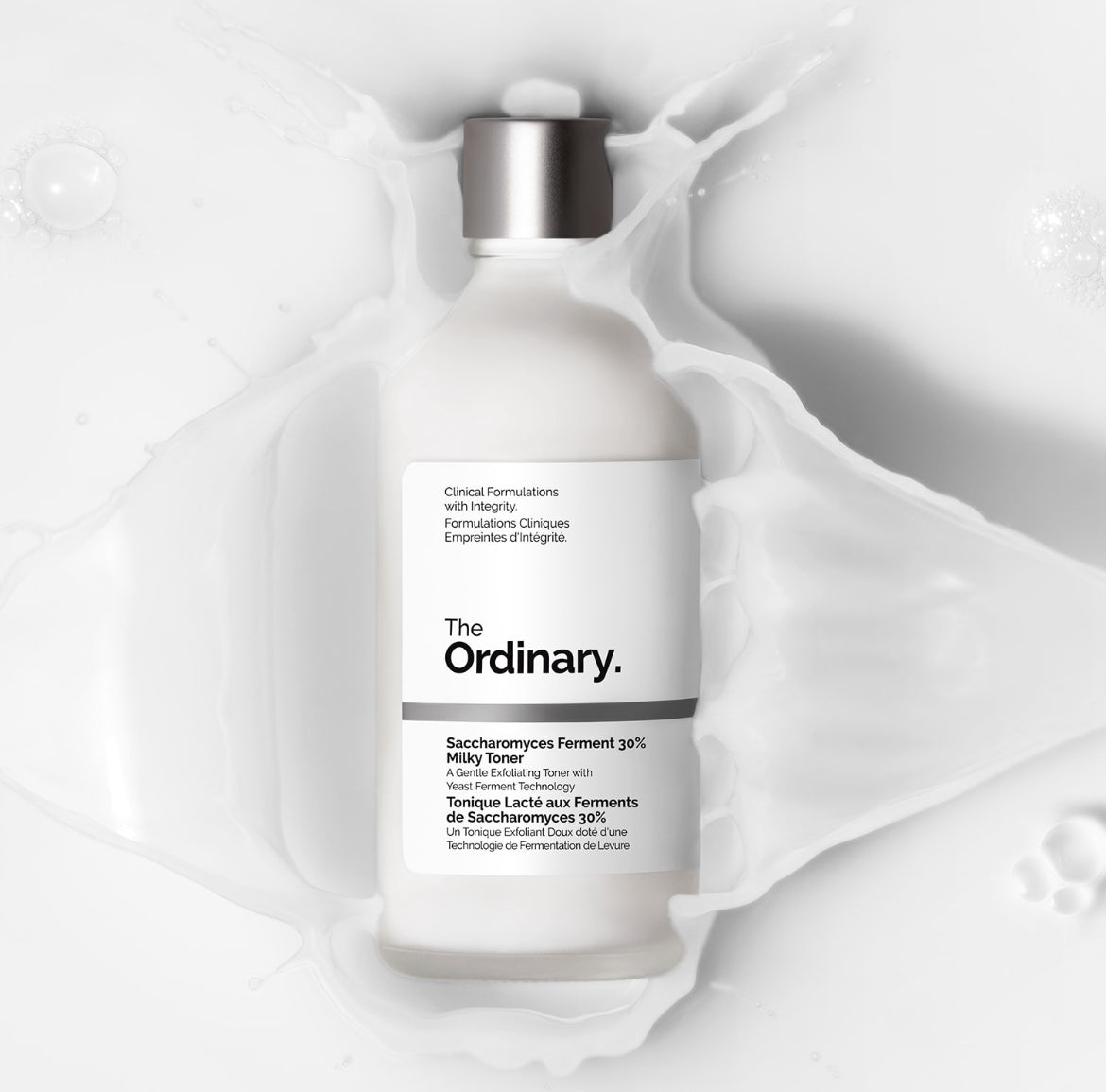 THE ORDINARY tonique lacté aux fermements de saccharomyces 30% , tonique exfoliant doux