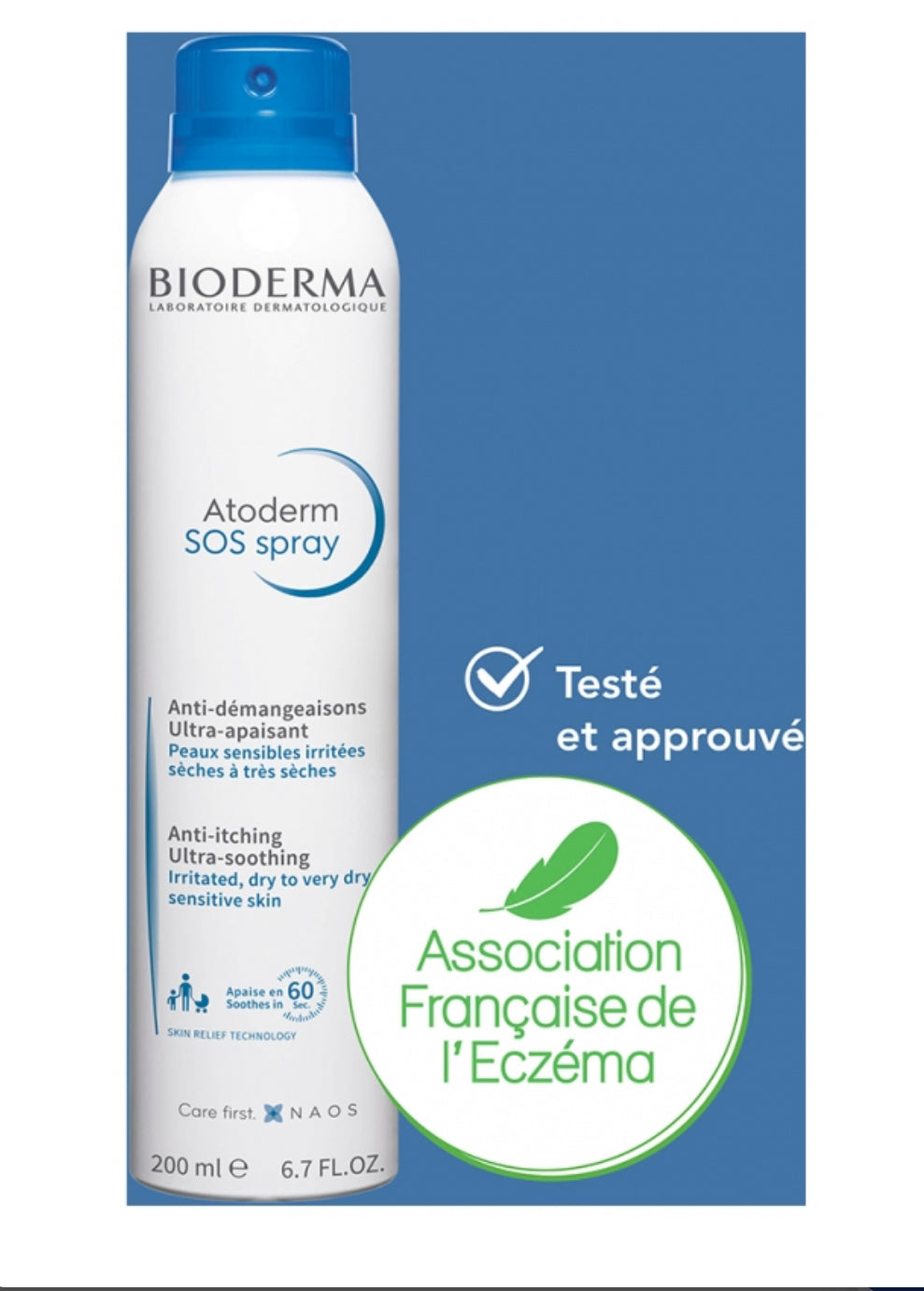 Bioderma
Atoderm Spray Anti-Démangeaison Apaisant Sujettes à l'Eczéma Atopique 200 ml