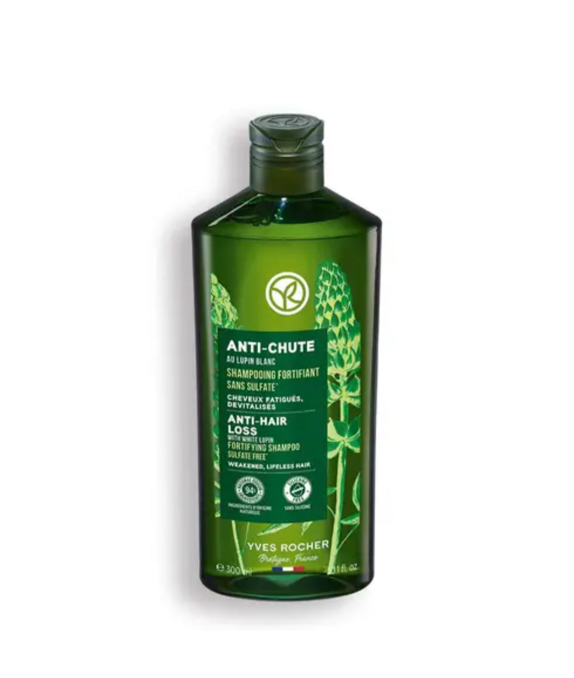 Yves Rocher
Shampooing Fortifiant Anti-Chute Sans Sulfate

Des cheveux plus forts, plus denses et pleins de vitalité.
300 ml