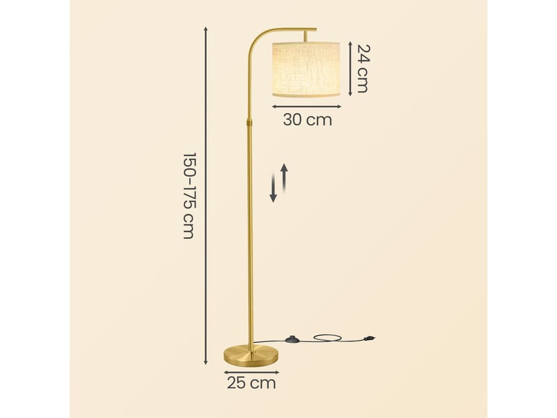 Lampadaire arc réglable 150-175 cm